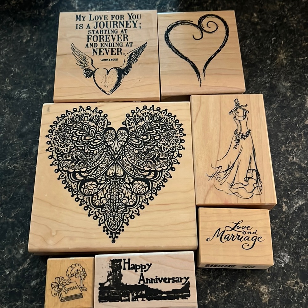 Set of 7 Love and marriage/Wedding stamps